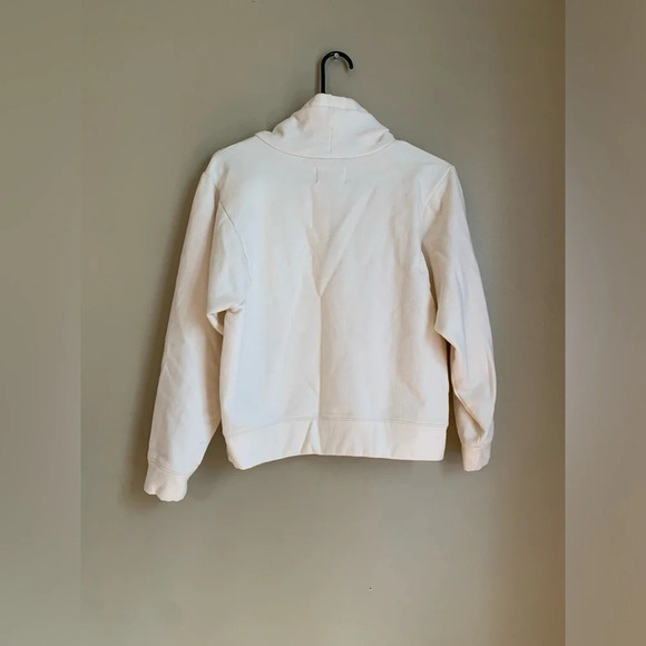 Madewell cropped cowl mock neck sweatshirt lounge wear athletic clean girl - Picture 4 of 6